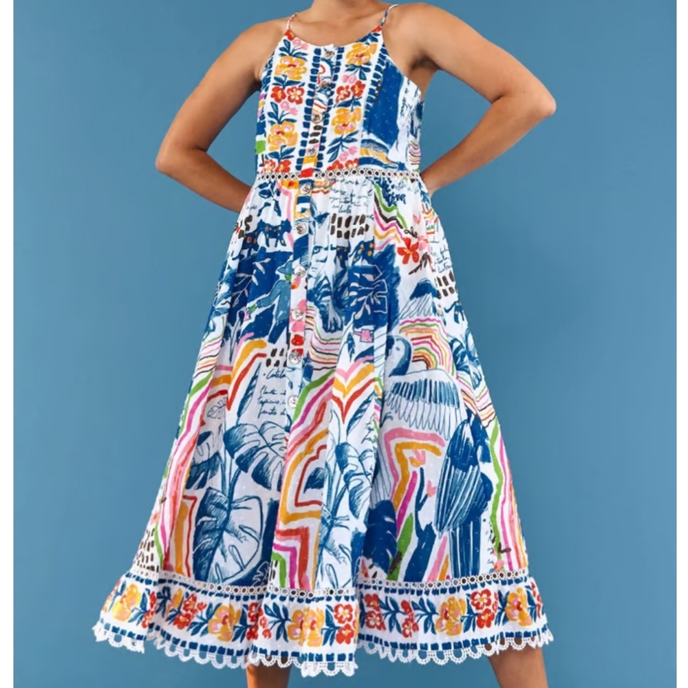 Farm Rio Wild Brazil Midi dress NWT Size Medium